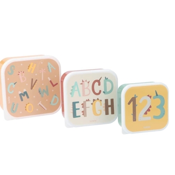 3 Cajas Almuerzo Funny Letters - Imagen 1