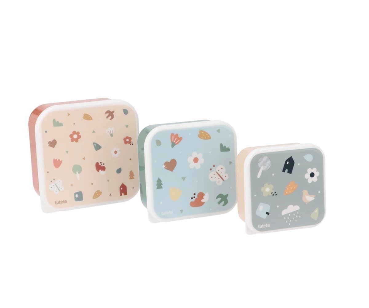 3 Cajas Almuerzo Geometric Nature - Imagen 1