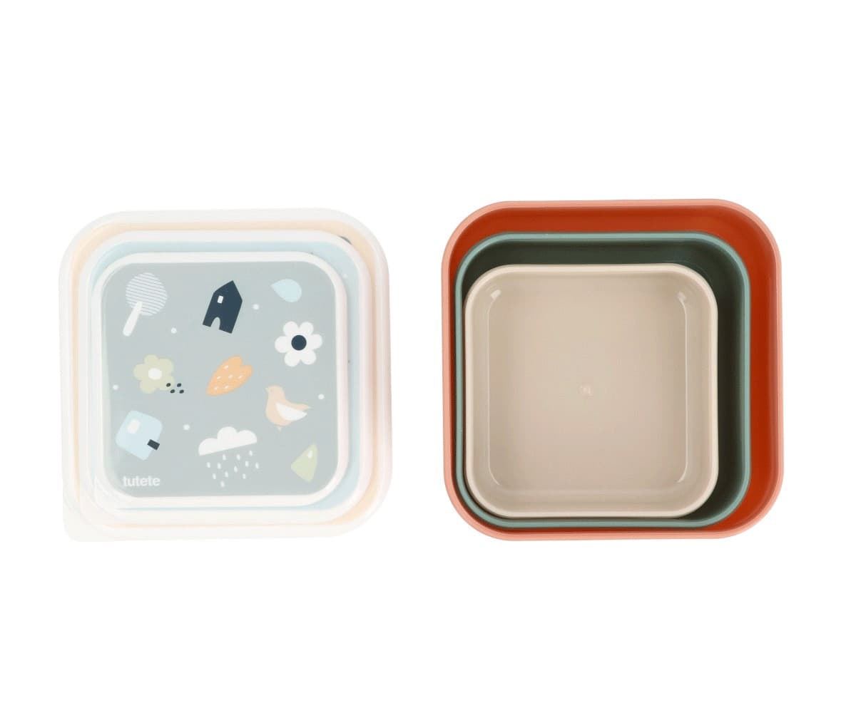 3 Cajas Almuerzo Geometric Nature - Imagen 2