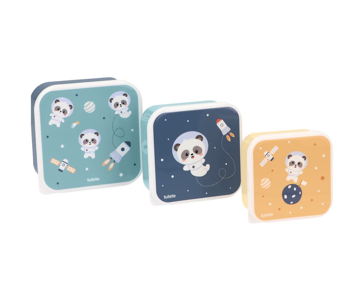 3 Cajas Almuerzo Pandas in Space - Imagen 2
