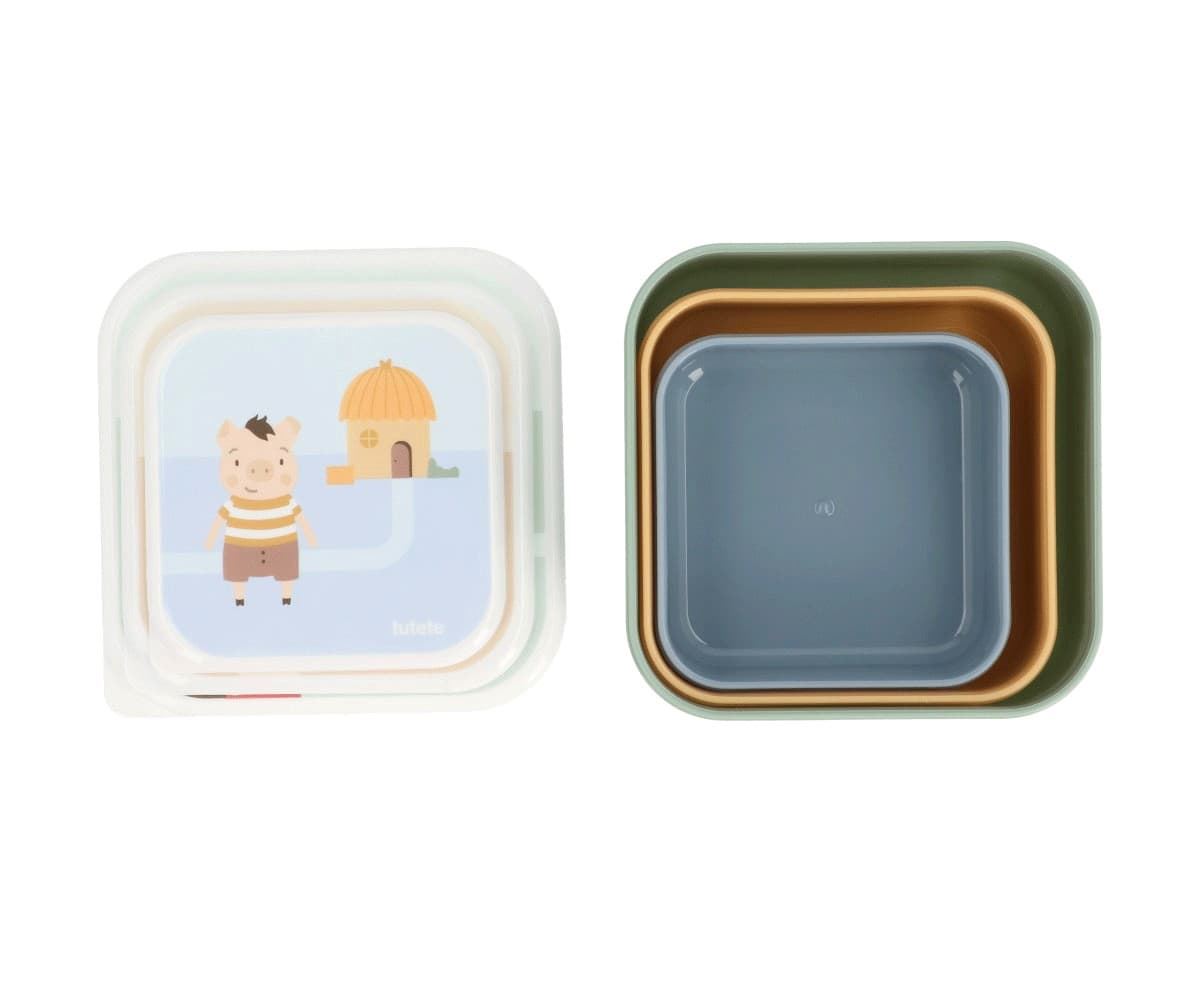 3 Cajas Almuerzo The Three Little Pigs - Imagen 2
