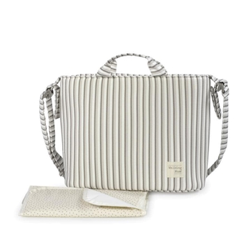 Arrullo/Manta + Bolsa Crossbody Botton Rayas - Imagen 2