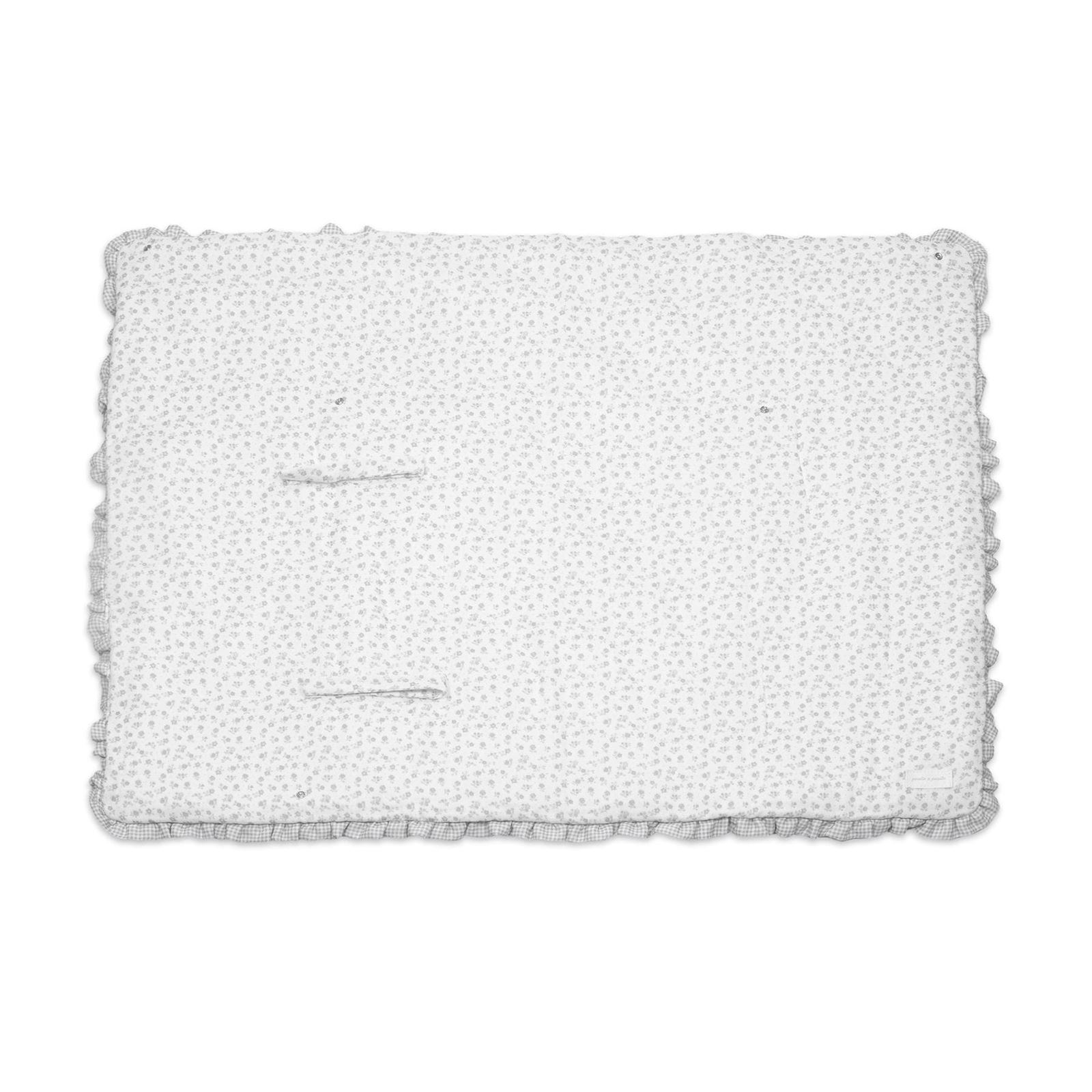 Arrullo/Manta Little Bloom Flor Gris - Imagen 4
