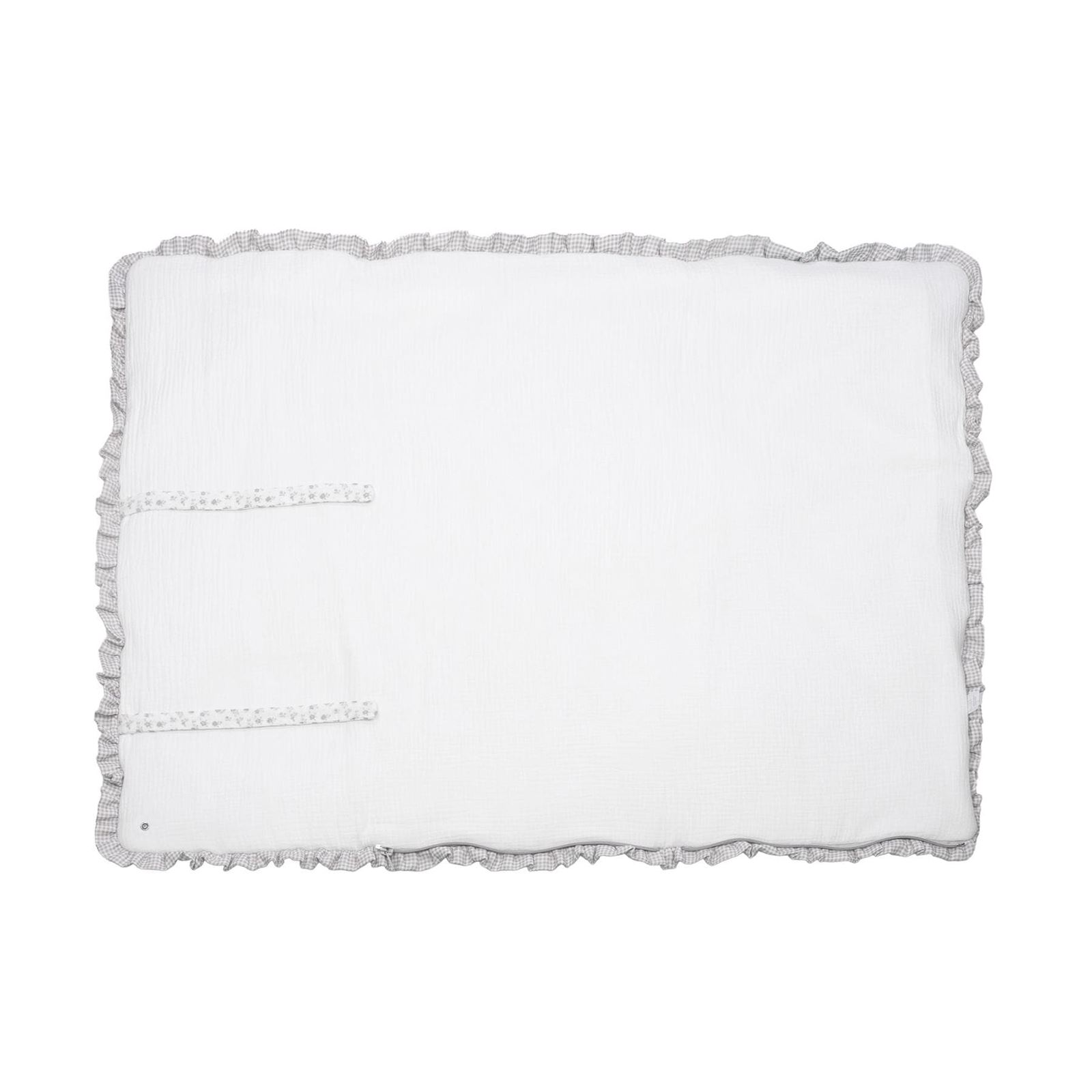 Arrullo/Manta Little Bloom Flor Gris - Imagen 5