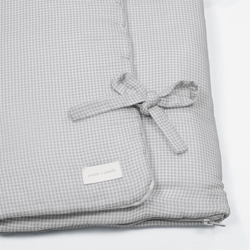 Arrullo/Manta Little Bloom Vichy Gris - Imagen 2