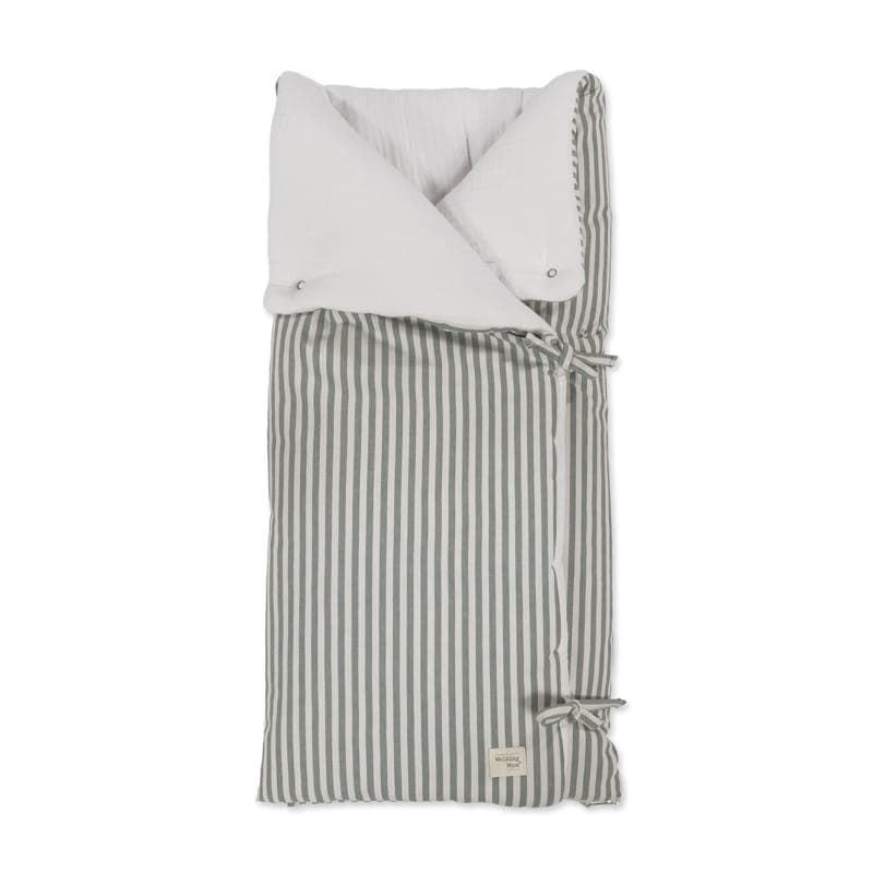 Arrullo/Manta Praliné Rayas Matcha - Imagen 1