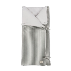 Arrullo/Manta Praliné Rayas Matcha - Imagen 1