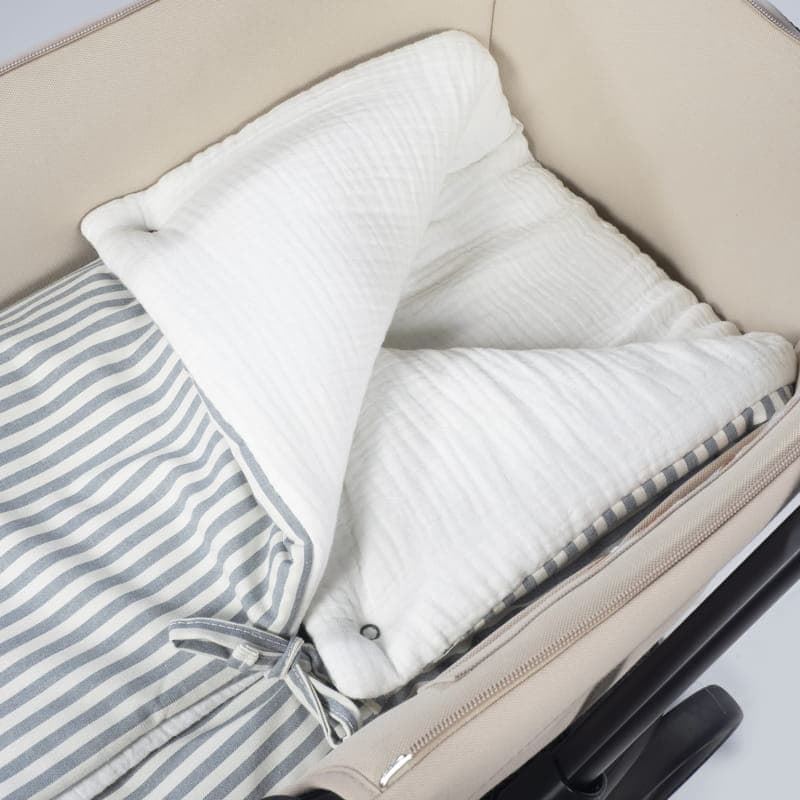 Arrullo/Manta Praliné Rayas Matcha - Imagen 2