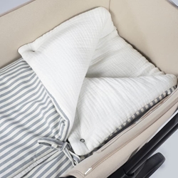 Arrullo/Manta Praliné Rayas Matcha - Imagen 2