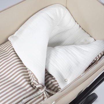 Arrullo/Manta Praliné Rayas Moka - Imagen 2