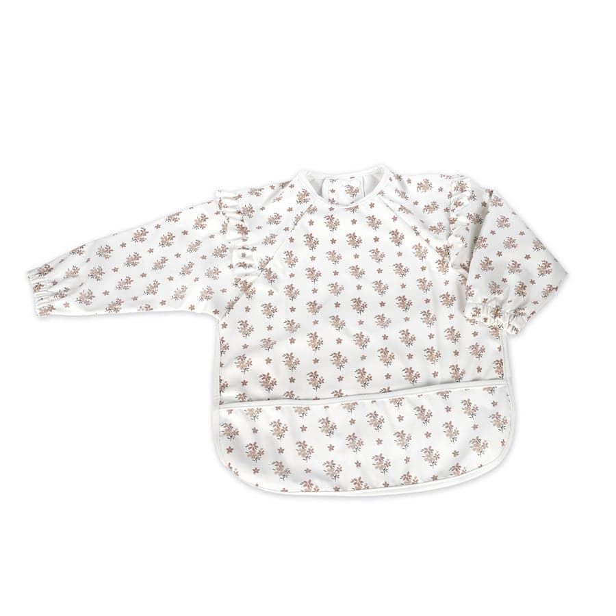 Babero con Mangas Botton Flores - Imagen 1