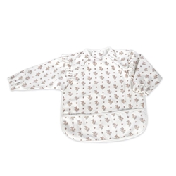 Babero con Mangas Botton Flores - Imagen 1