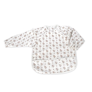 Babero con Mangas Botton Flores - Imagen 1