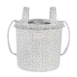Bolsa Bucket Little Bloom Flor Gris - Imagen 1