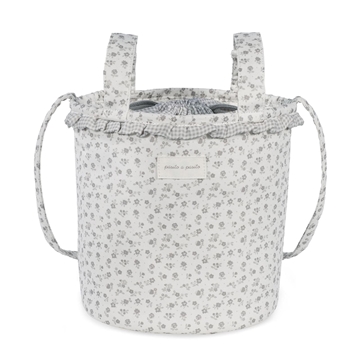 Bolsa Bucket Little Bloom Flor Gris - Imagen 1