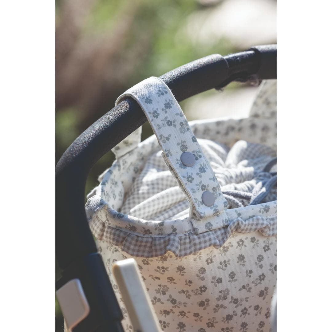 Bolsa Bucket Little Bloom Flor Gris - Imagen 2