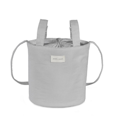Bolsa Bucket Little Bloom Vichy Gris - Imagen 1