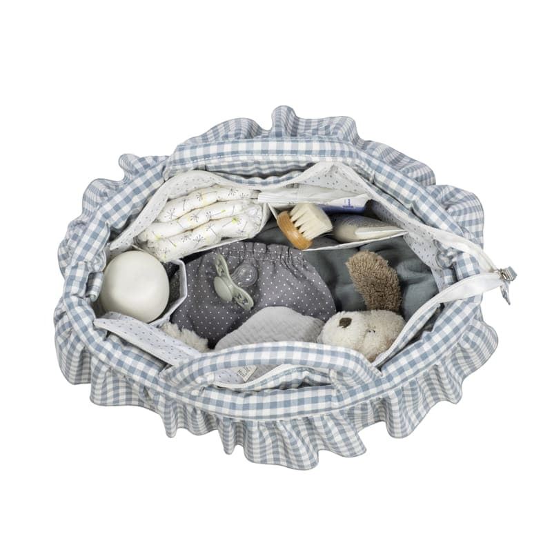 Bolsa Canastilla Praliné Vichy Matcha - Imagen 5