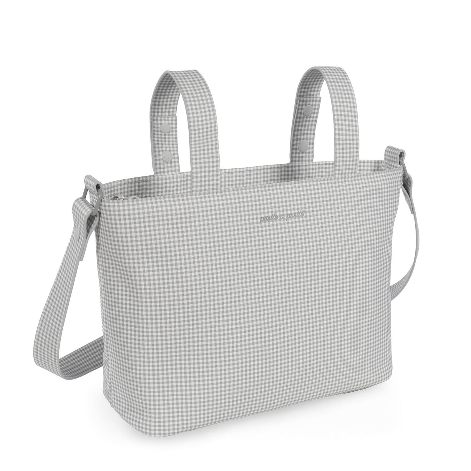 Bolsa Crossbody Little Bloom Vichy Gris - Imagen 2