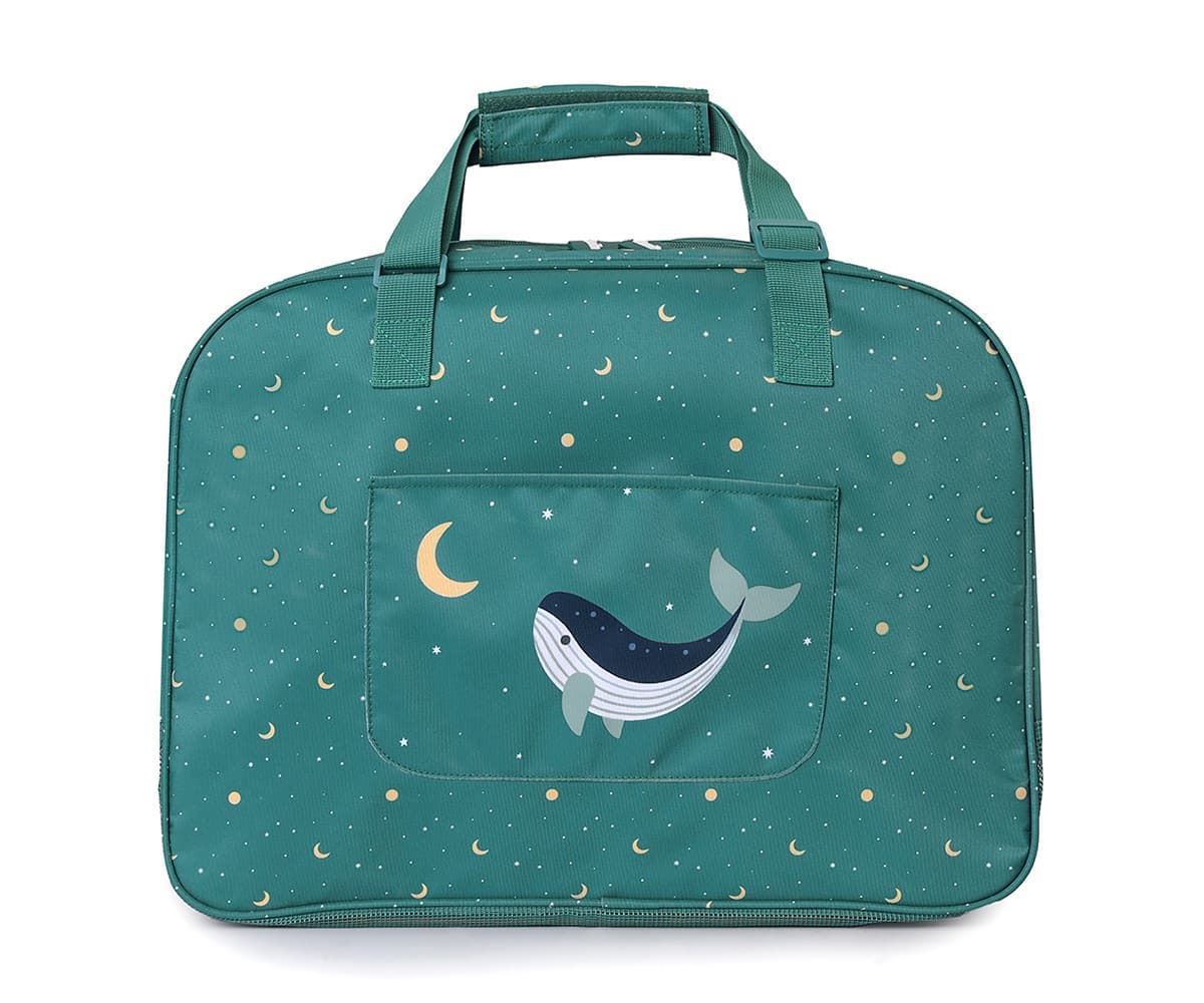 Bolso de Playa con Rejilla Whale Teal - Imagen 1