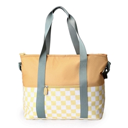 Bolso Nevera Stripes Yellow chess - Imagen 1