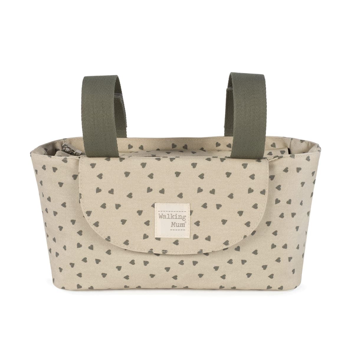 Bolso Organizador Corazones Poppy Musgo - Imagen 1