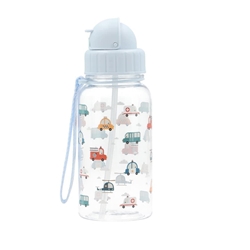 Botella de Plástico con Pajita City Cars - Imagen 1