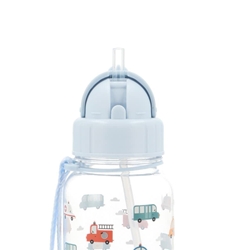 Botella de Plástico con Pajita City Cars - Imagen 2
