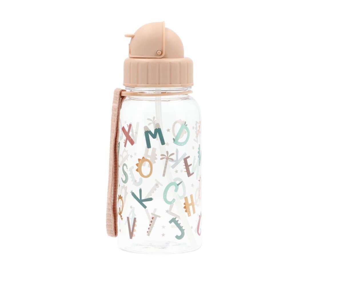 Botella de Plástico con Pajita Funny Letters - Imagen 1