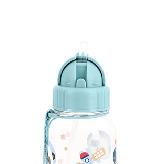 Botella de Plástico con Pajita Pandas in Space - Imagen 2