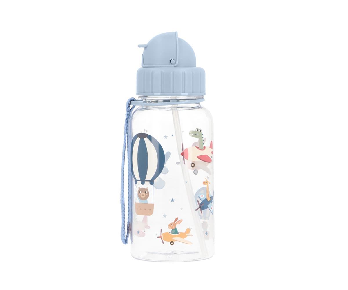 Botella de Plástico con Pajita Planes - Imagen 1