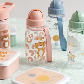 Botella de Tritán con Pajita y Colgador Saro - Imagen 1