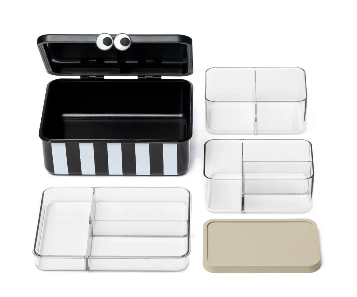 Caja de Almuerzo con 3 Bandejas Extraíbles Black - Imagen 2