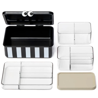 Caja de Almuerzo con 3 Bandejas Extraíbles Black - Imagen 2