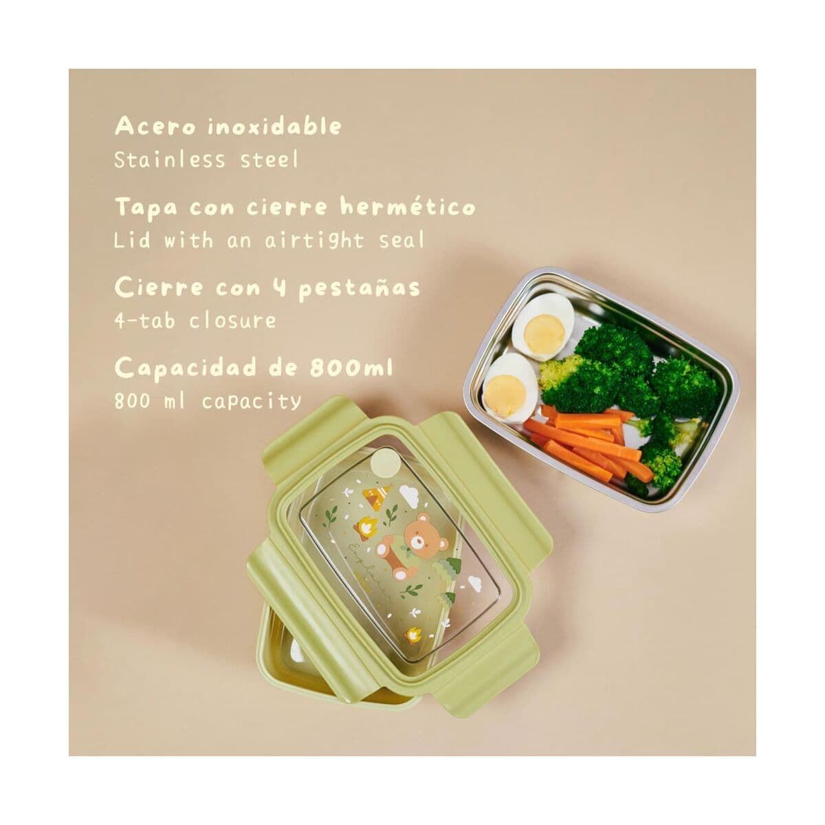 Caja de Almuerzo de Acero Miniland - Imagen 7