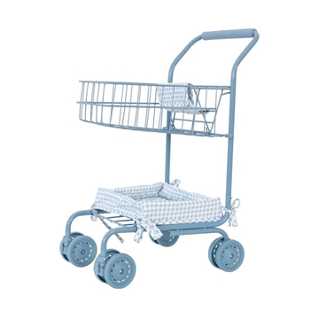 Carrito de la Compra Vichy Azul - Imagen 1