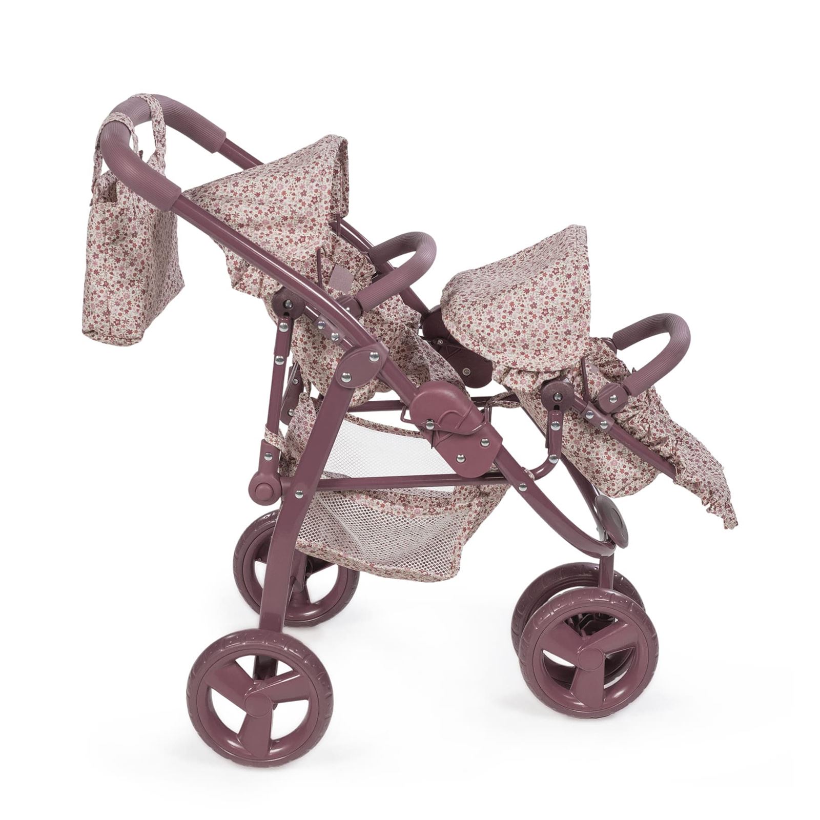 Carrito Gemelar para Muñecas Cherry Flores - Imagen 2