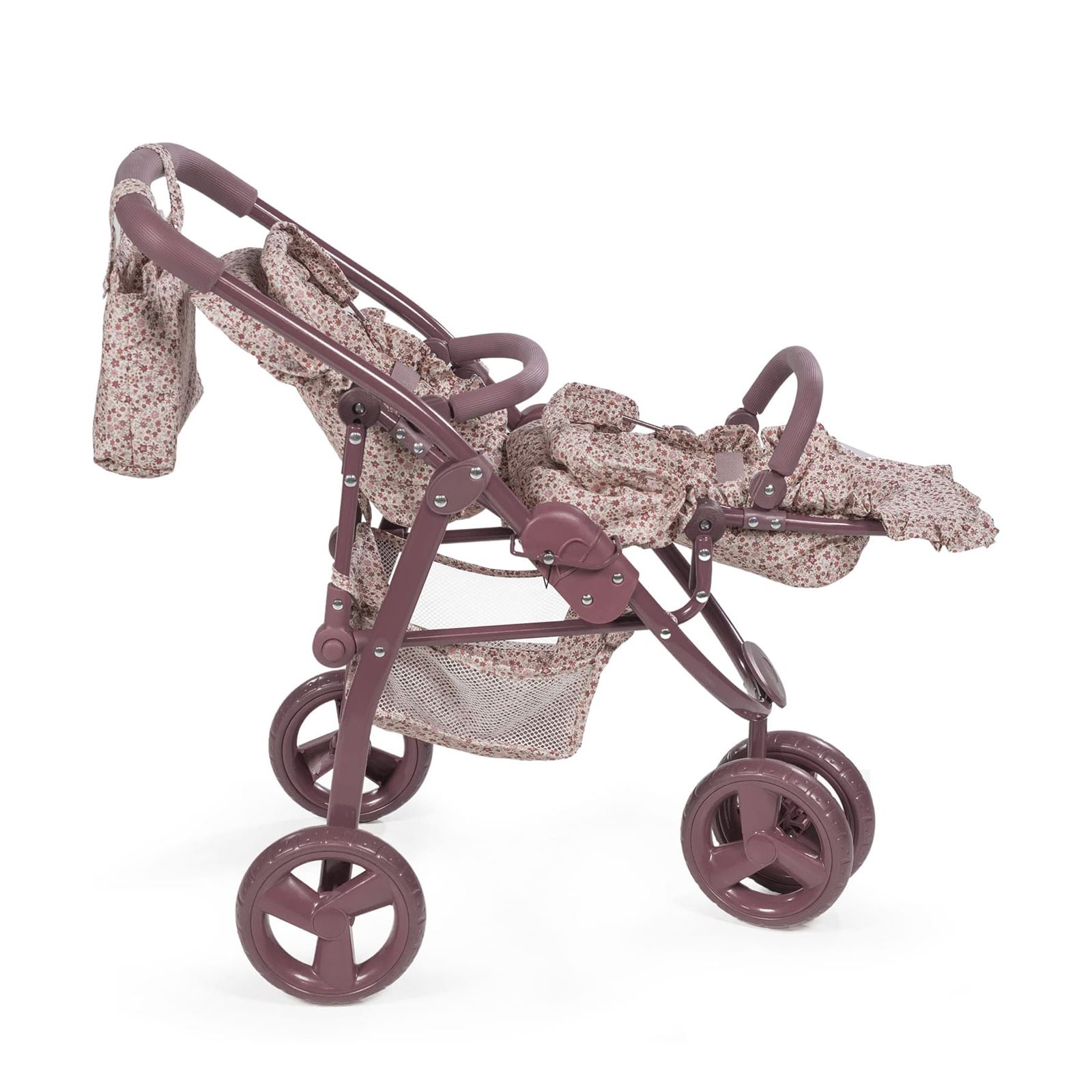 Carrito Gemelar para Muñecas Cherry Flores - Imagen 3
