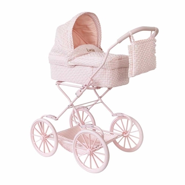 CARRITO PARA MUÑECAS VICHY ROSA TUTETE - Imagen 1