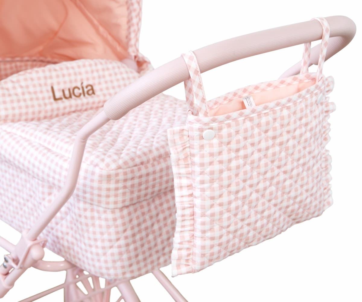 CARRITO PARA MUÑECAS VICHY ROSA TUTETE - Imagen 4