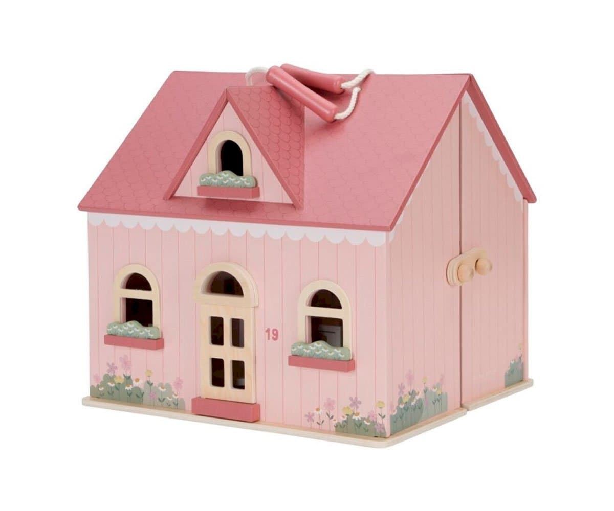 CASITA DE MUÑECAS DE MADERA PORTABLE - Imagen 1