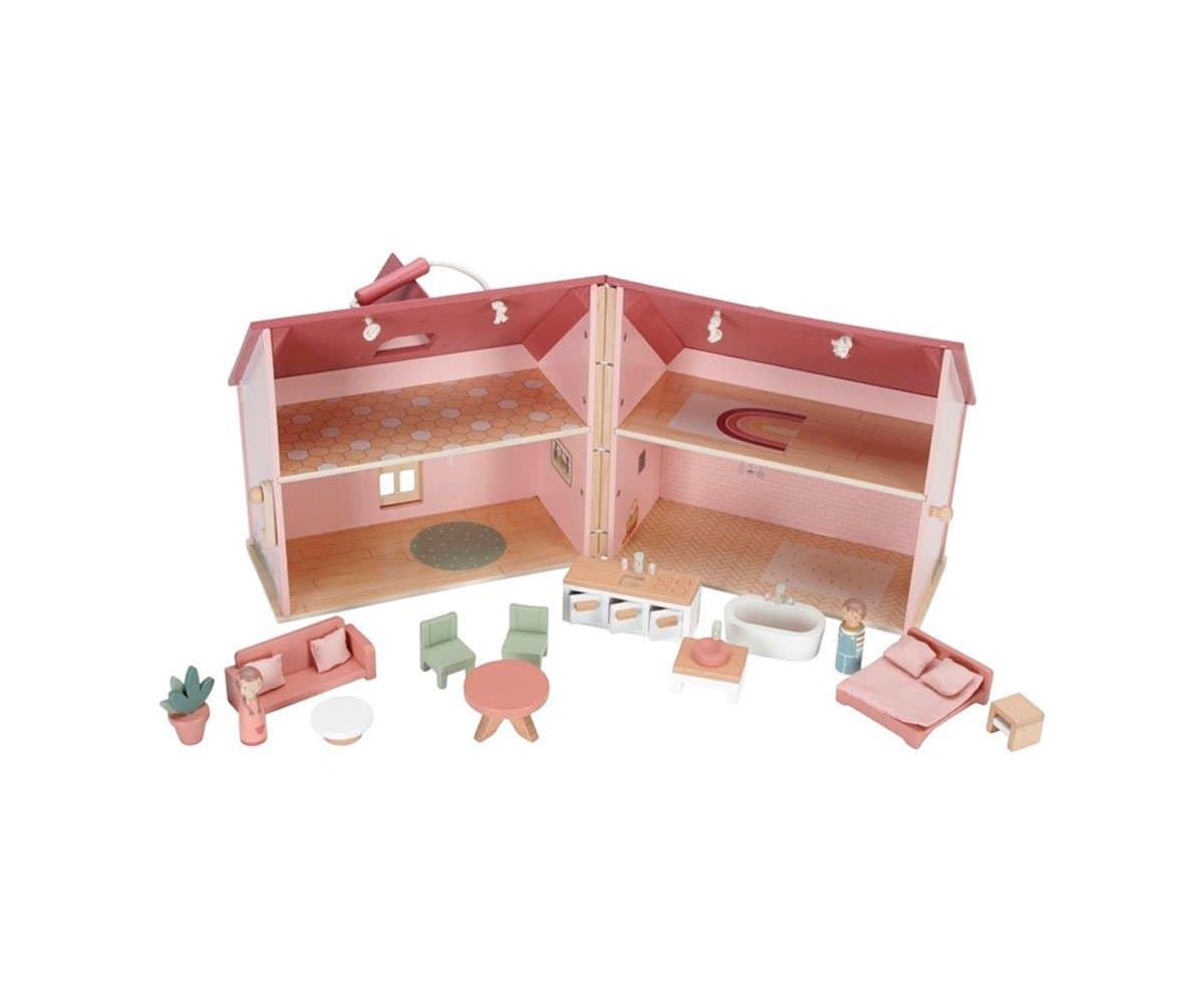 CASITA DE MUÑECAS DE MADERA PORTABLE - Imagen 2