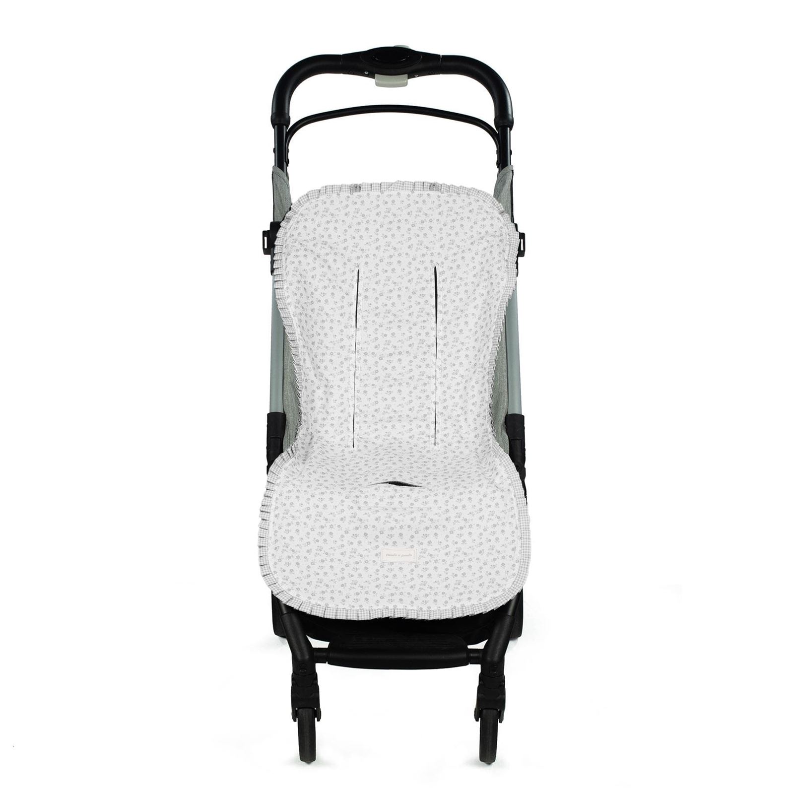 Colchoneta Little Bloom Flor Gris - Imagen 3