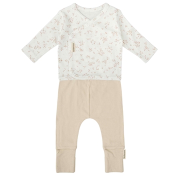 Conjunto de Jubón, Polaina y Gorrito Anäis Lino 0-1M - Imagen 1