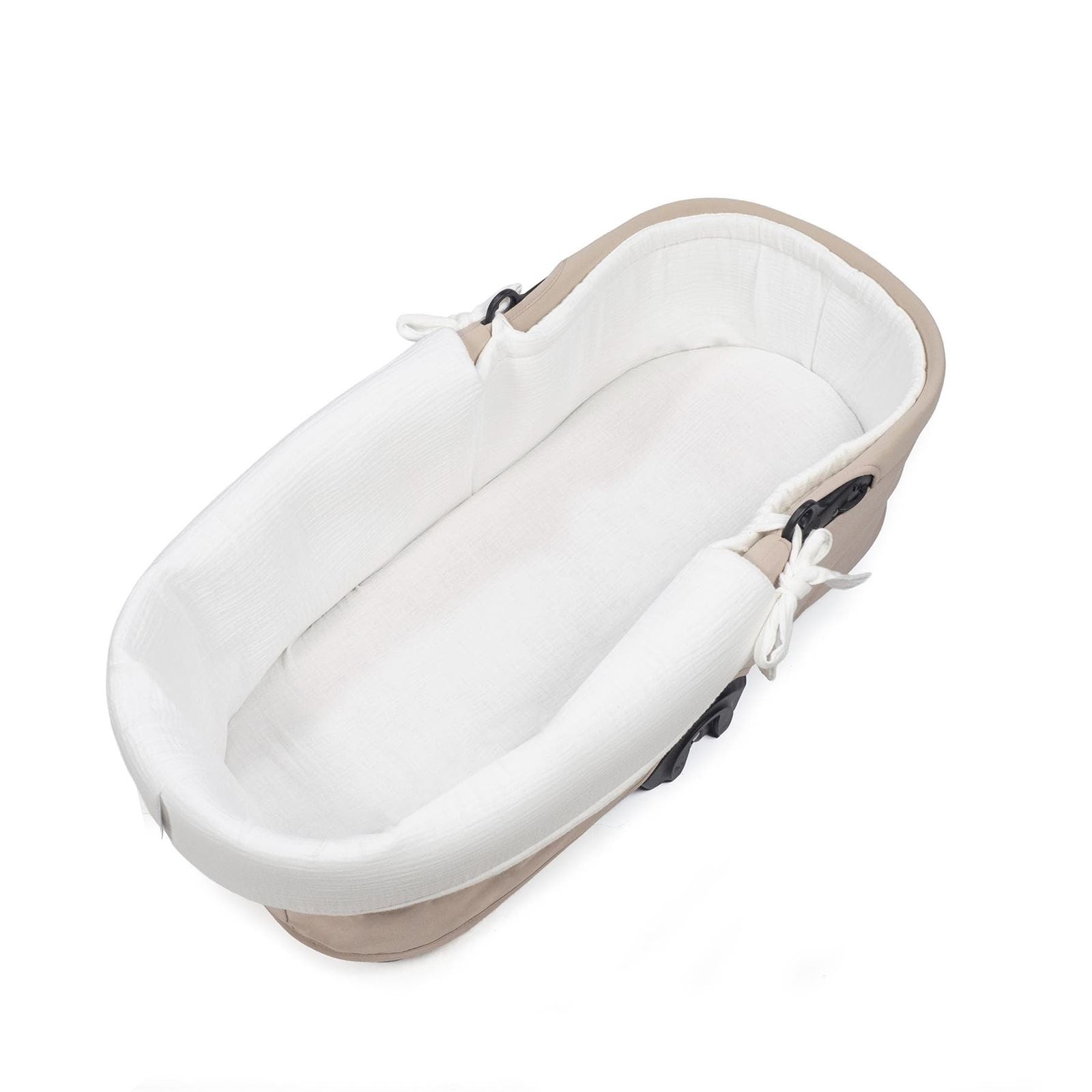 Cubre Cuco Dual + Sábana Ajustable Little Bloom Flor Blanco - Imagen 1