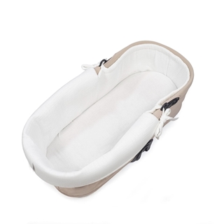 Cubre Cuco Dual + Sábana Ajustable Little Bloom Flor Blanco - Imagen 1