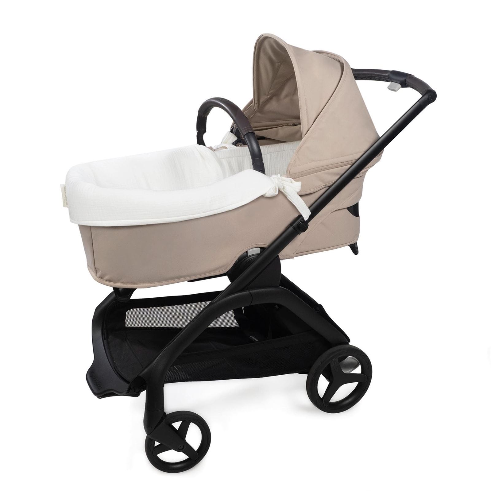 Cubre Cuco Dual + Sábana Ajustable Little Bloom Flor Blanco - Imagen 3