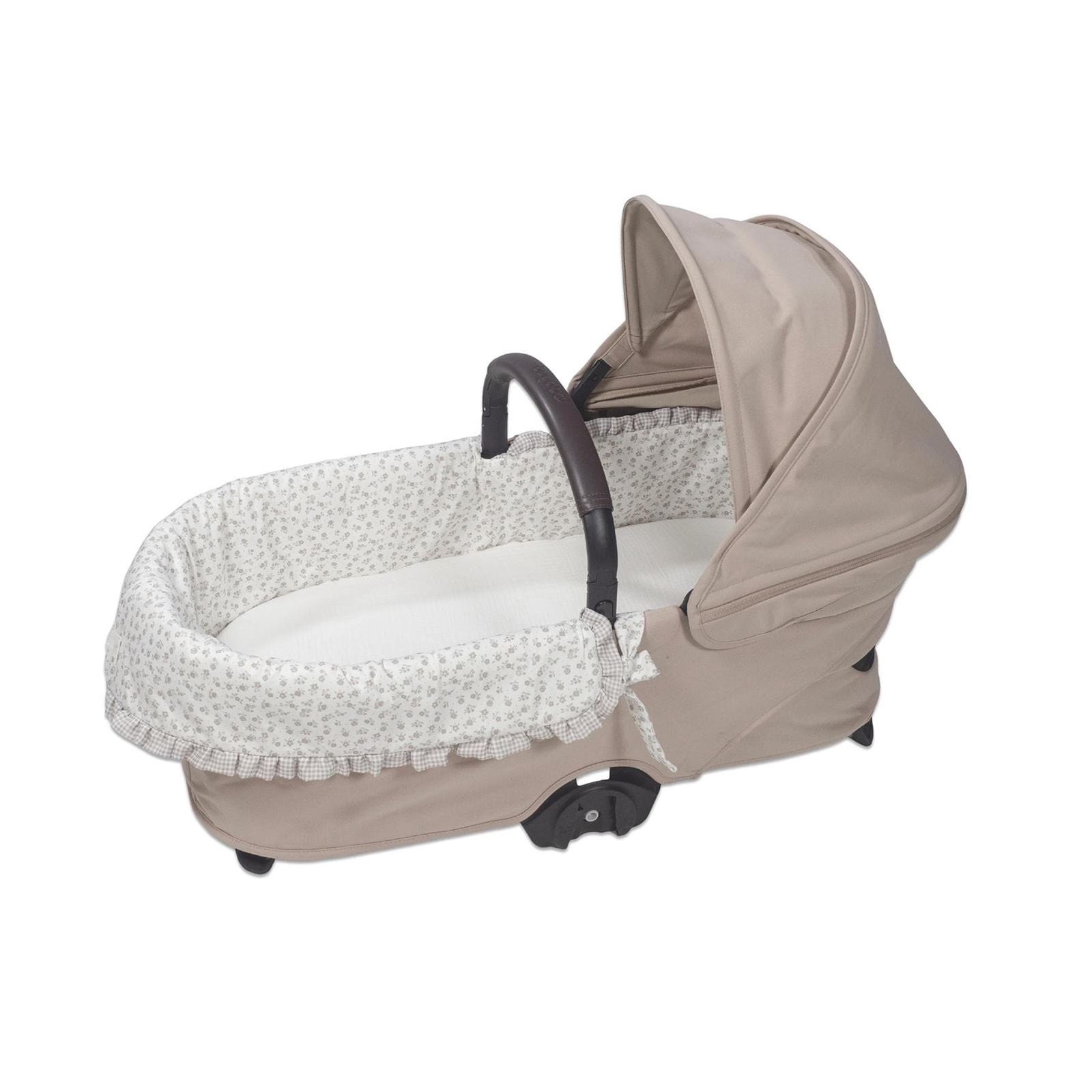 Cubre Cuco Dual + Sábana Ajustable Little Bloom Flor Gris - Imagen 2