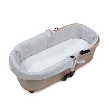 Cubre Cuco Dual + Sábana Ajustable Little Bloom Vichy Gris - Imagen 1