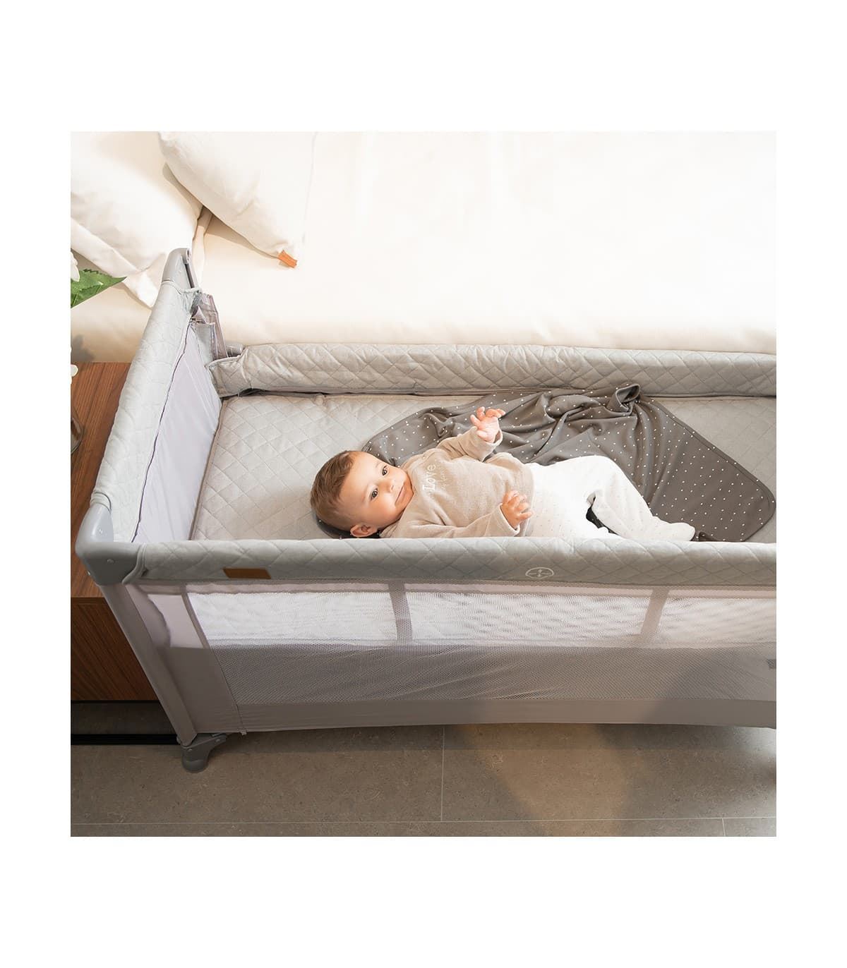 Cuna de Viaje Colecho Trend Light Grey - Imagen 11